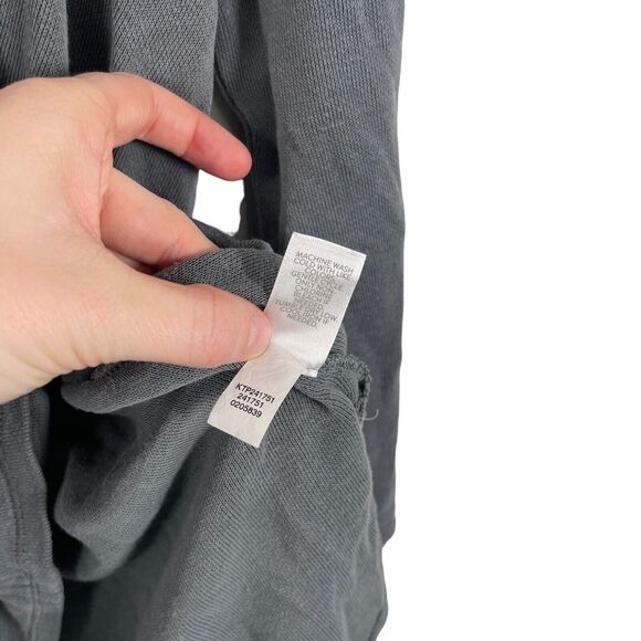 J Jill Pure Jill Sand Washed Grey V-Neck 3/4 Sleeve Blouse Tencel Modal Womens S - Picture 4 of 5